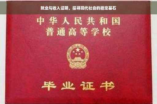 就业与收入证明，探寻现代社会的稳定基石