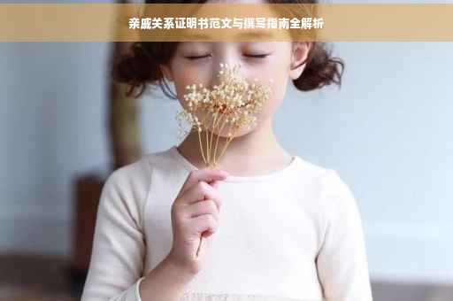 亲戚关系证明书范文与撰写指南全解析