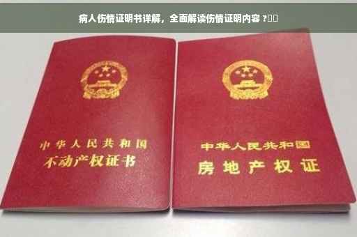 病人伤情证明书详解，全面解读伤情证明内容 ?⚡️