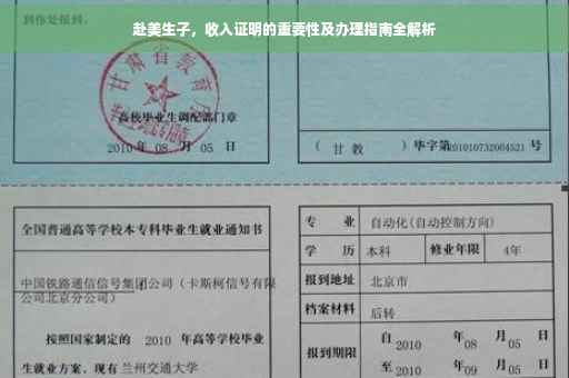 赴美生子，收入证明的重要性及办理指南全解析