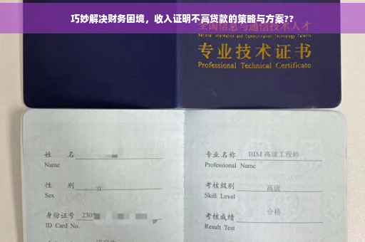 巧妙解决财务困境，收入证明不高贷款的策略与方案??