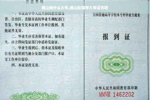 佛山有什么大专,佛山在哪考大专证书呢