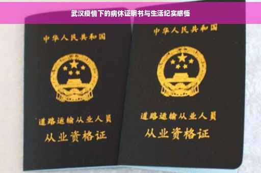 武汉疫情下的病休证明书与生活纪实感悟