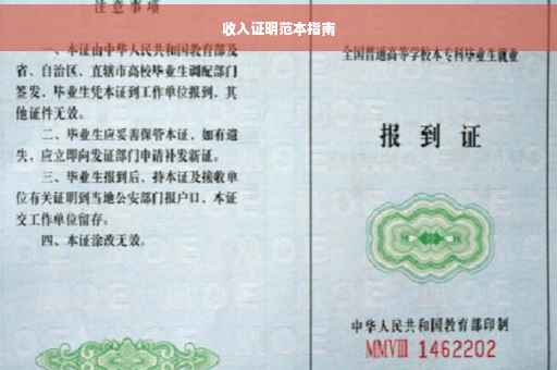 收入证明范本指南