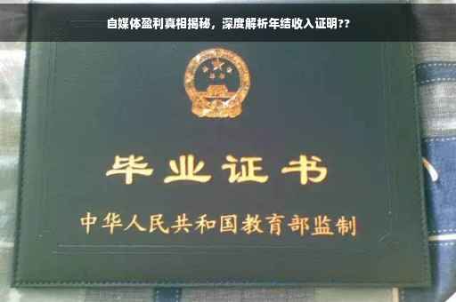 自媒体盈利真相揭秘，深度解析年结收入证明??
