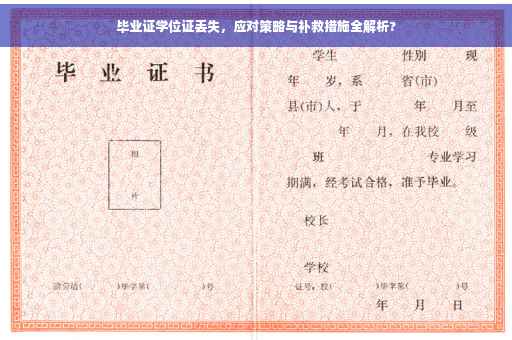 毕业证学位证丢失，应对策略与补救措施全解析?