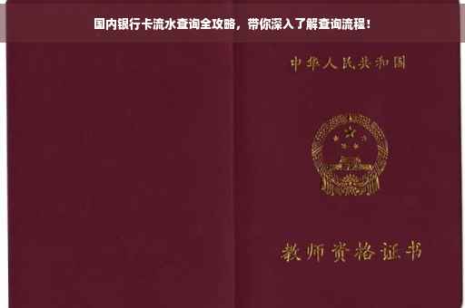 国内银行卡流水查询全攻略，带你深入了解查询流程！