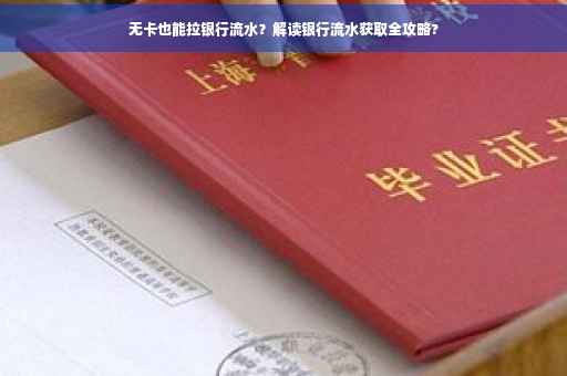 无卡也能拉银行流水？解读银行流水获取全攻略?