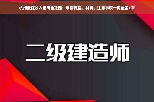 杭州低保收入证明全攻略，申请流程、材料、注意事项一网覆盖?⚡️