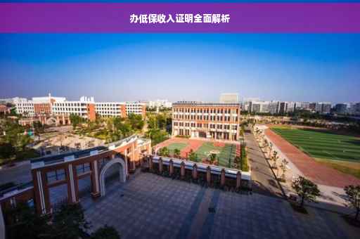 办低保收入证明全面解析