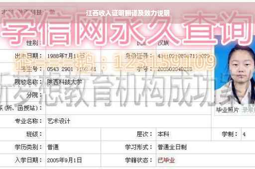 江西收入证明翻译及效力说明
