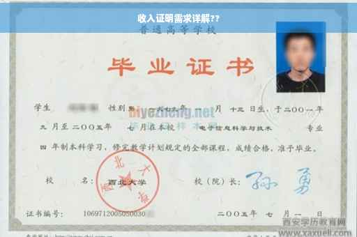 收入证明需求详解??