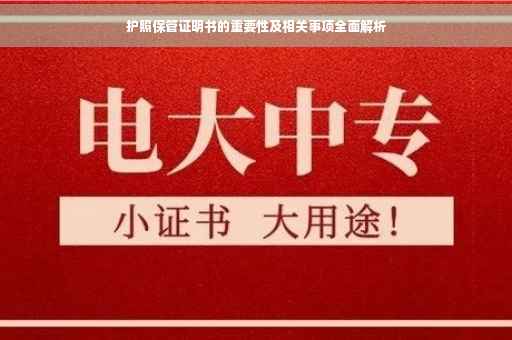 护照保管证明书的重要性及相关事项全面解析