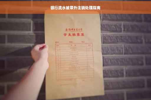 银行流水被意外注销处理指南