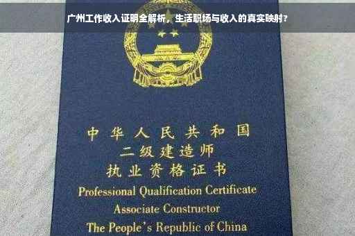 广州工作收入证明全解析，生活职场与收入的真实映射?