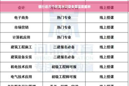 银行近六个月流水记录全面深度解析
