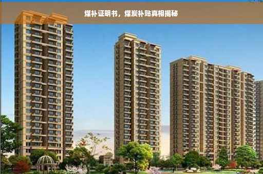 煤补证明书，煤炭补贴真相揭秘