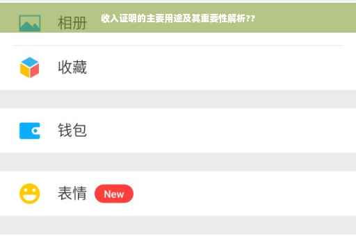 收入证明的主要用途及其重要性解析??