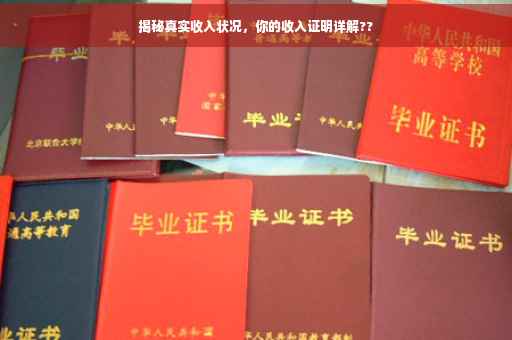 揭秘真实收入状况，你的收入证明详解??