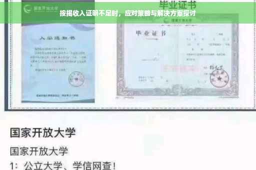 按揭收入证明不足时，应对策略与解决方案探讨