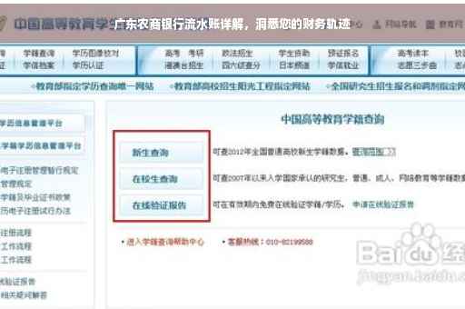 广东农商银行流水账详解，洞悉您的财务轨迹