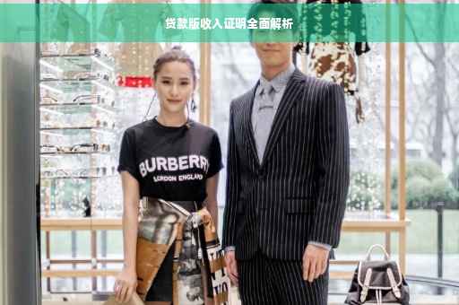 贷款版收入证明全面解析