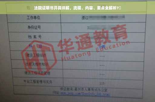 法院证明书开具详解，流程、内容、要点全解析?✨