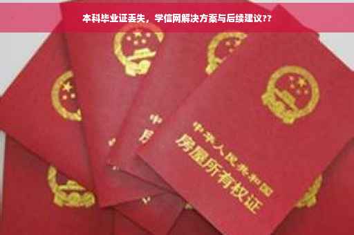 本科毕业证丢失，学信网解决方案与后续建议??