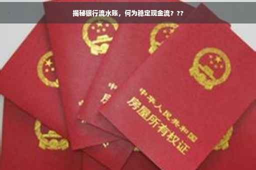 揭秘银行流水账，何为稳定现金流？??