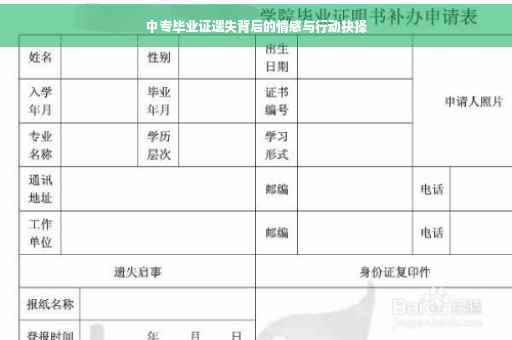 中专毕业证遗失背后的情感与行动抉择