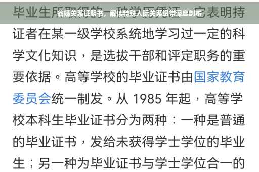 翁婿关系证明书，解读特殊人际关系纽带深度剖析