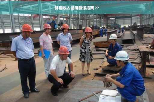韩语收入证明翻译指南 ??