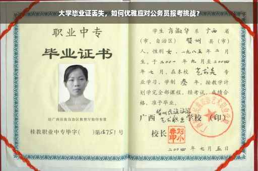 大学毕业证丢失，如何优雅应对公务员报考挑战？