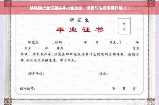 陕铁院毕业证丢失补办全攻略，流程与注意事项详解?⚡️