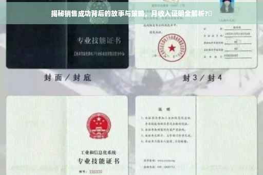 揭秘销售成功背后的故事与策略，月收入证明全解析?✨