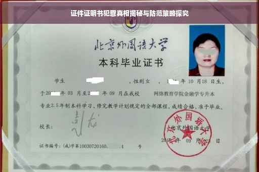 证件证明书犯罪真相揭秘与防范策略探究