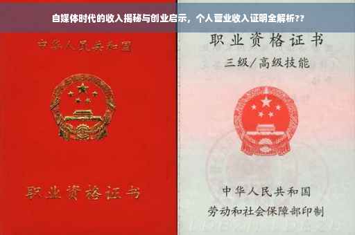 自媒体时代的收入揭秘与创业启示，个人营业收入证明全解析??