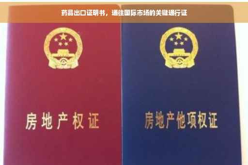 药品出口证明书，通往国际市场的关键通行证