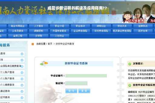 咸阳诊断证明书解读及应用指南??