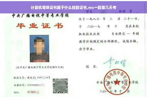 计算机等级证书属于什么技能证书,ms一般第几天考