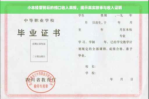 小本经营背后的档口收入真相，揭示真实故事与收入证明