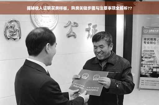 揭秘收入证明买房样板，购房关键步骤与注意事项全解析??
