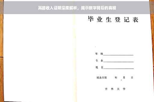 高德收入证明深度解析，揭示数字背后的真相