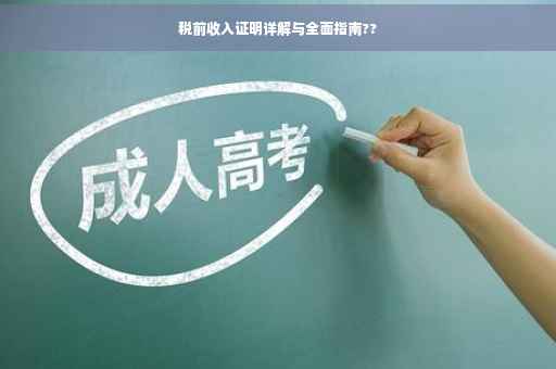 税前收入证明详解与全面指南??