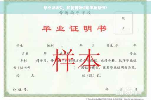 毕业证丢失，如何有效证明学历身份？