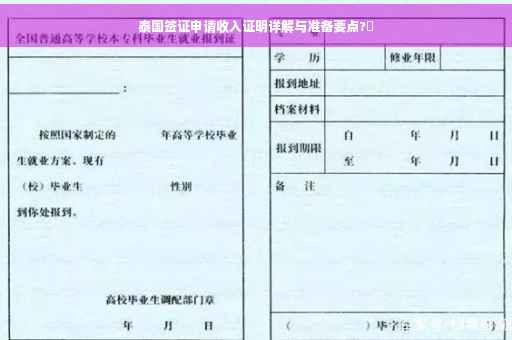 泰国签证申请收入证明详解与准备要点?✨