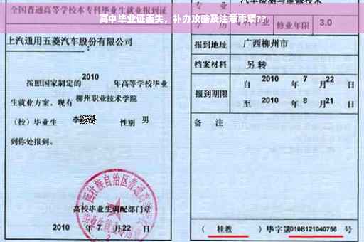 高中毕业证丢失，补办攻略及注意事项??