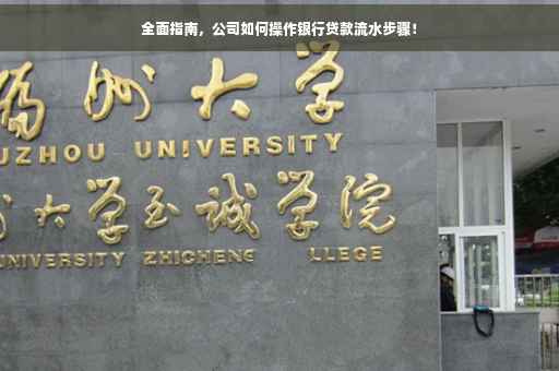 全面指南，公司如何操作银行贷款流水步骤！