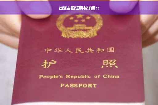出资占股证明书详解??
