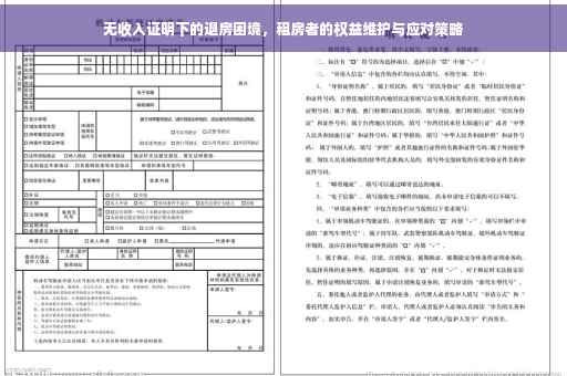 无收入证明下的退房困境，租房者的权益维护与应对策略